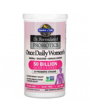 Garden of Life, Dr. Formulated Probiotics, пробиотики, одна таблетка в день для женщин, 30 вегетарианских капсул Garden of Life, Dr. Formulated Probiotics, пробиотики, одна таблетка в день для женщин, 30 вегетарианских капсул